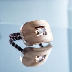 Haargummi BLANCA Champagne Diamond